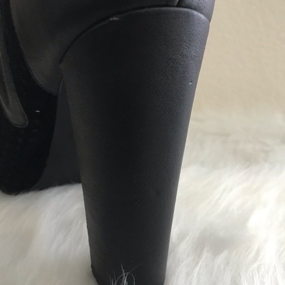 Nine & Co. Black Peep Toe Ankle Boots - Picture 8 of 8